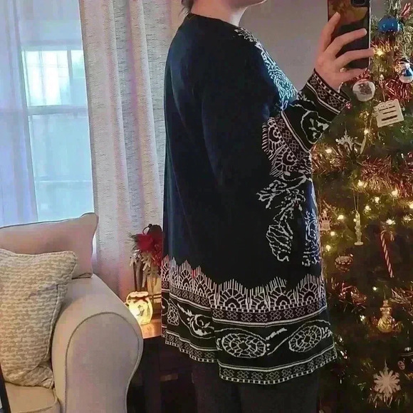 Black and White Printed Cardigan - Picture 4 of 6